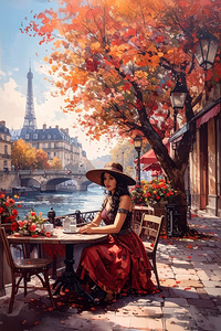 Woman on a Paris Street 3