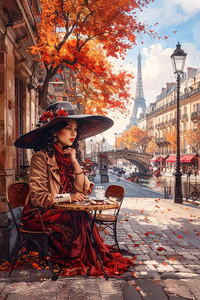 Woman on a Paris Street 1