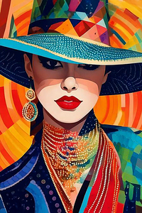 Poster Art Deco Woman 1