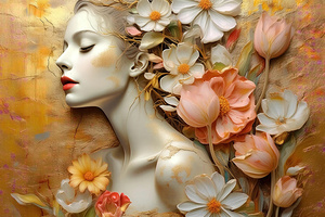 Art Deco Womans Face 3