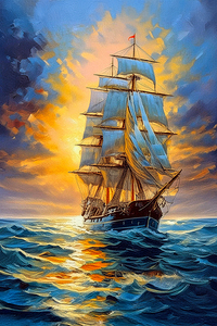 Tall Ships on High Sea 32