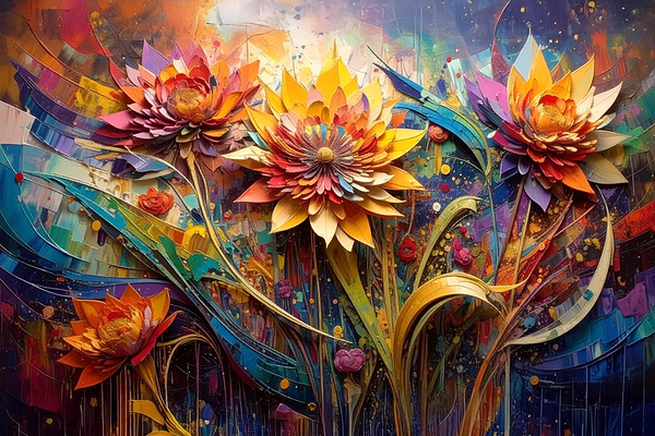 Abstract Flora 4 Print