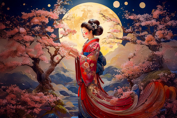 Geisha landscape 2 Print