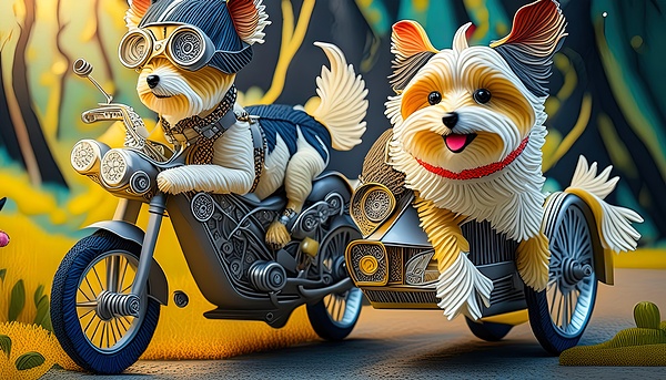 Groovy Motorcycle 1 4 Print