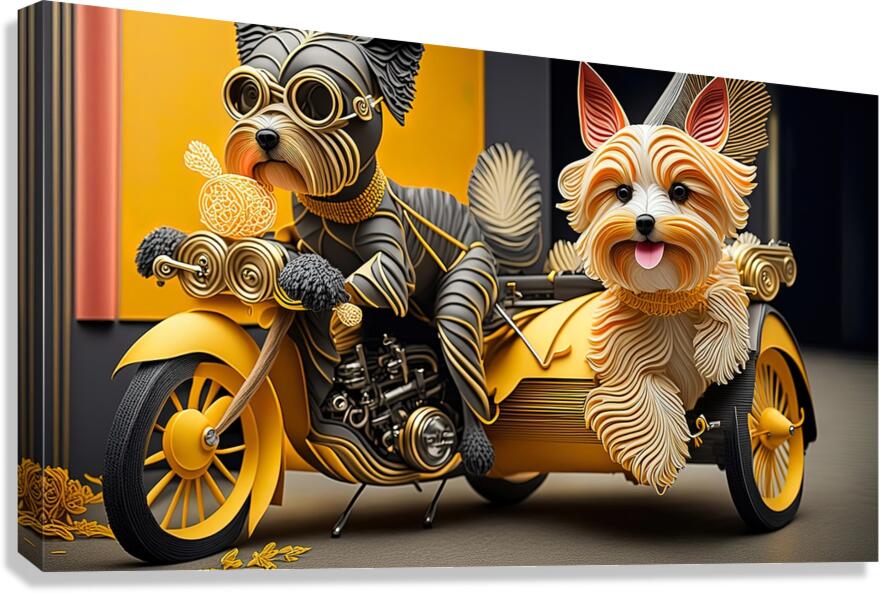 Groovy Motorcycle 1 6 Canvas Print