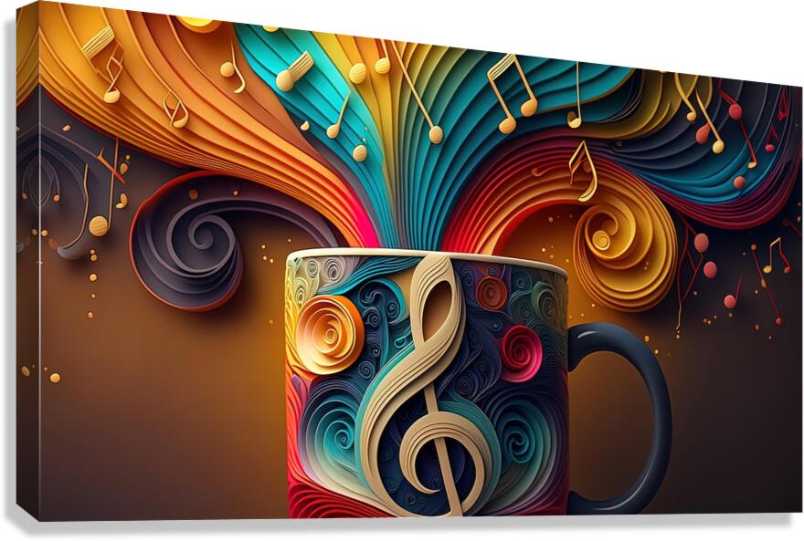 Morning Coffee and Music 2 Canvas Print