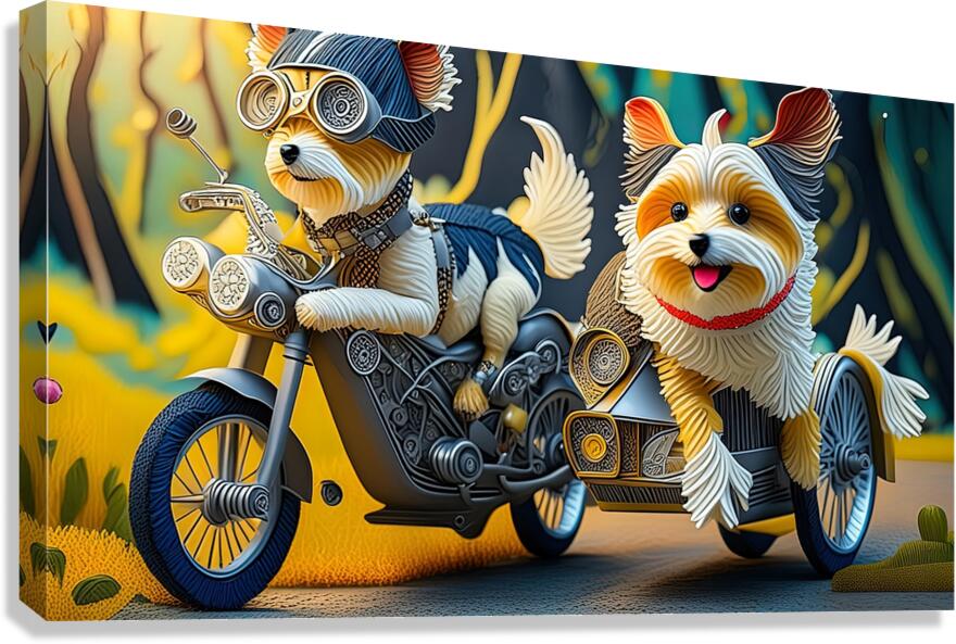 Groovy Motorcycle 1 4 Canvas Print