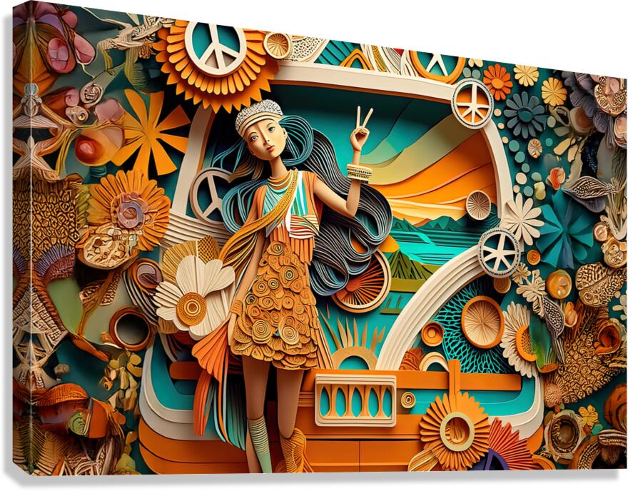 Groovy Wall Mural 2 Canvas Print