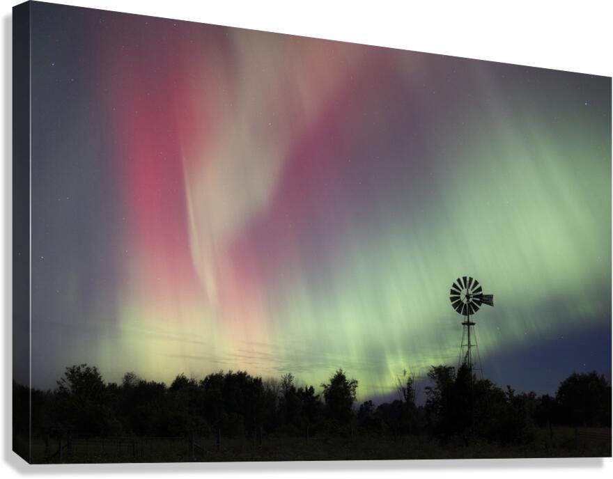 Aurora Windmill Canvas Print