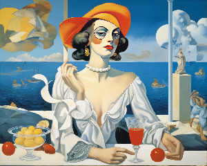 Elegant Feast: Opulent Dining Acrylic Print for Luxurious Home Decor