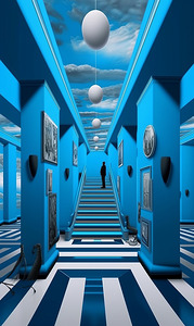 Blue Hue View: Serene Harmony and Mojo Style - Acrylic Print Wall Decor Where Mystery Rooms of the Heart Inspire Creativity