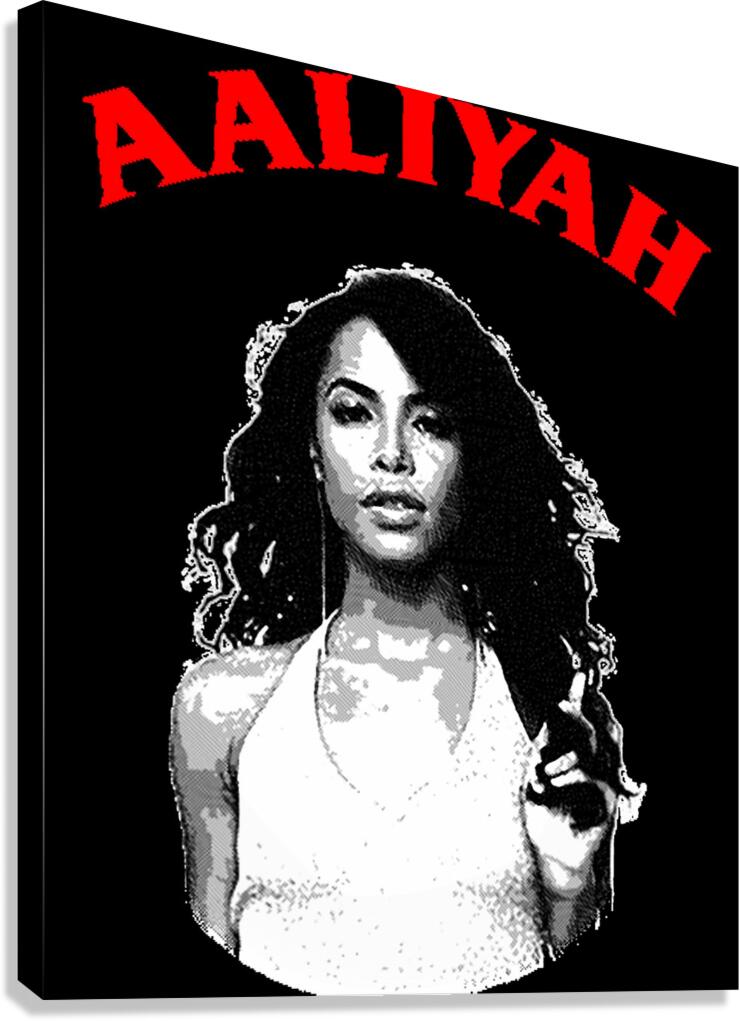 Aaliyah Engraving Canvas Print