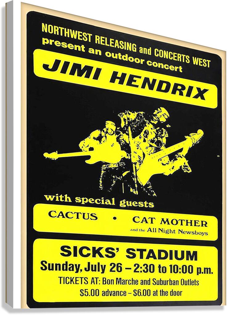Jimi Hendrix 6 Canvas Print