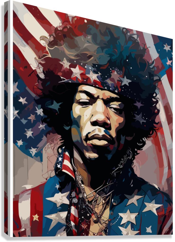 Jimi Hendrix 50 Canvas Print