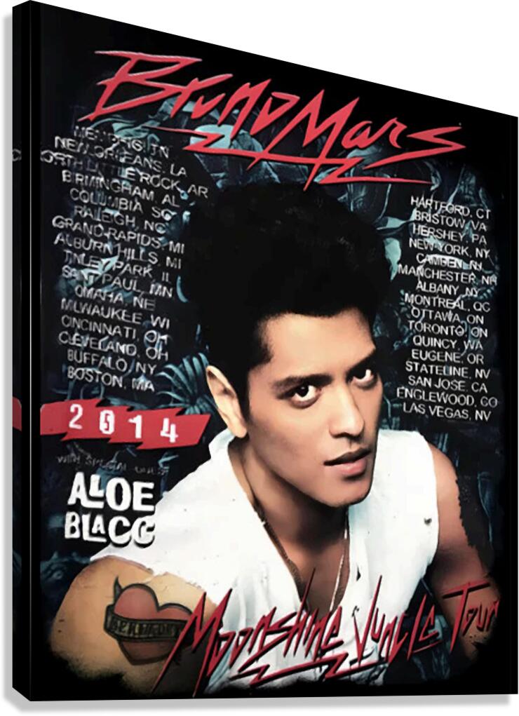 Bruno Mars 21 Canvas Print