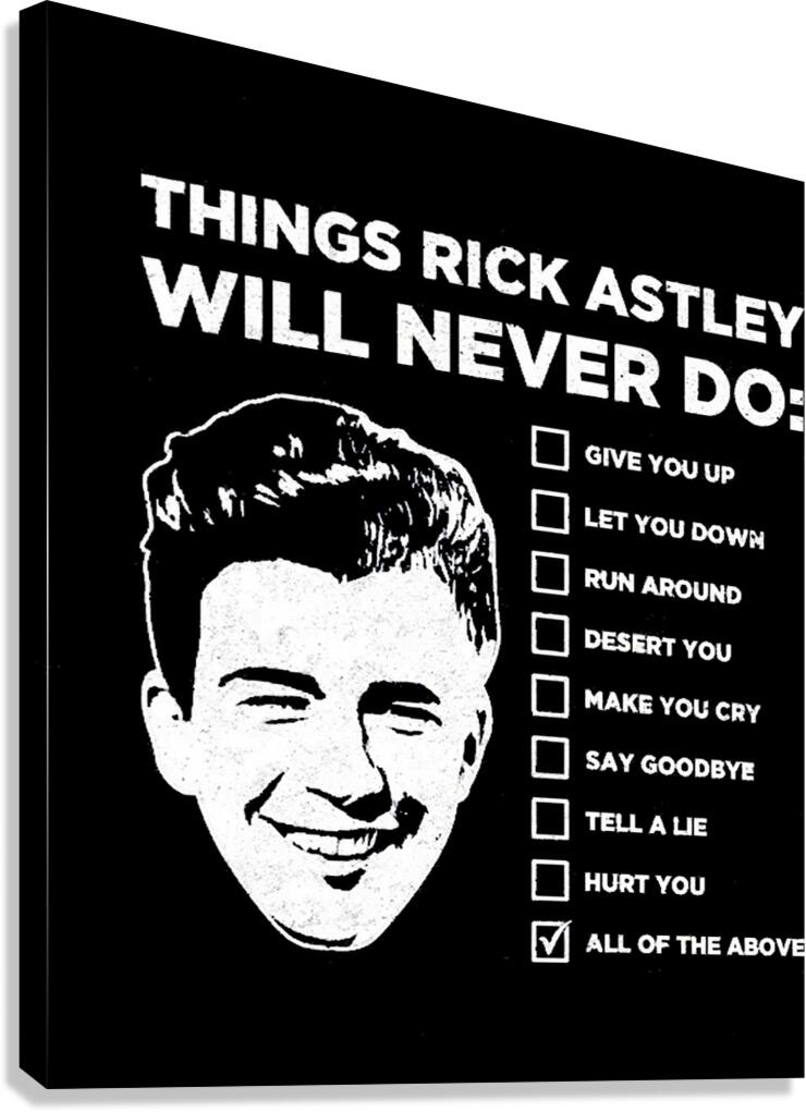 Rick Astley 45 Canvas Print