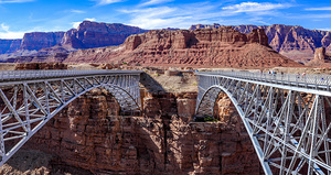 Bridging Horizons: Navajo Bridges Amidst Desert Grandiosity