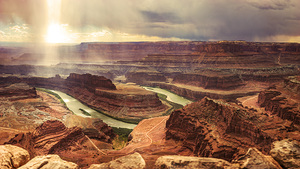 Rainy Reverie: Dramatic Skies Over Dead Horse Point