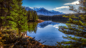 Tranquil Oasis: Johnson Lake in Summer Splendor