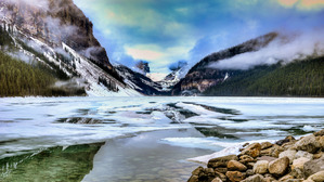 Misty Majesty: Capturing the Spring Scenery of Lake Louise