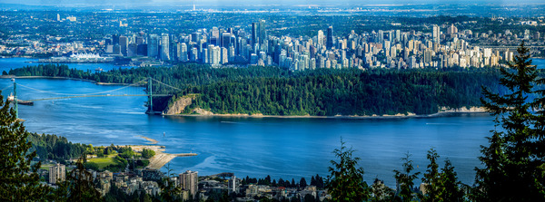 City of Glass: A High Quality Artwork of Vancouver Print