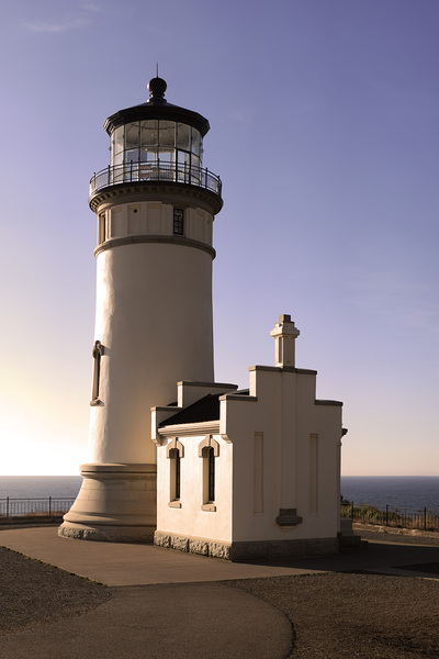Luminous Sentinel: North Head Lighthouse at Cape Disappointment Print