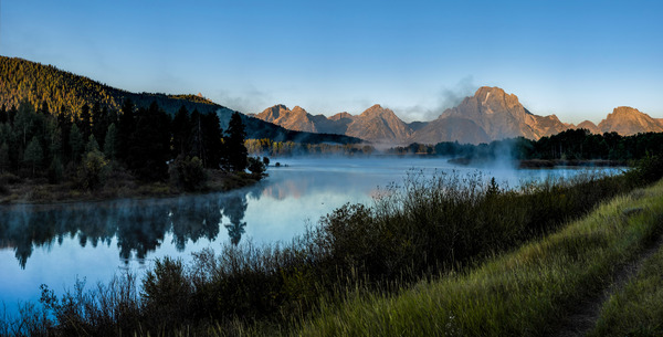Reflections of Grandeur: Oxbow Bend and the Majestic Tetons Print