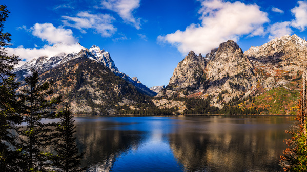 Majestic Jenny Lake Panorama at Grand Teton Print