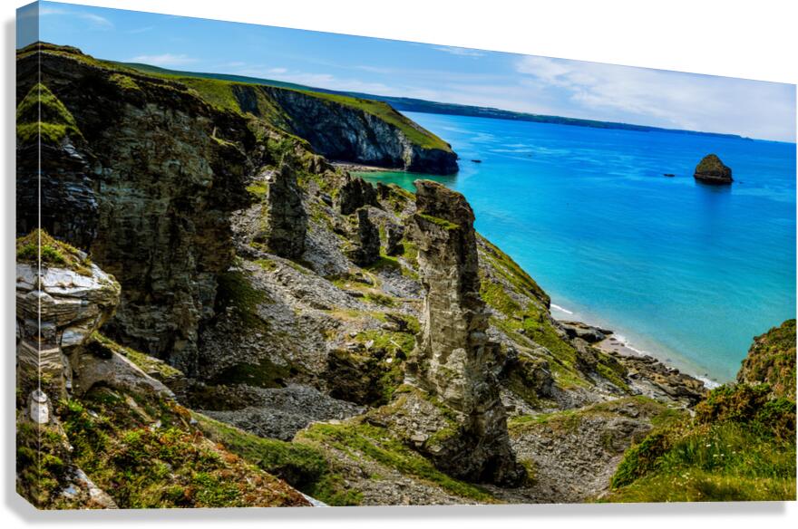 Rugged Beauty: Exploring the Stacks of Tintagel and Trebarwith Beach Canvas Print