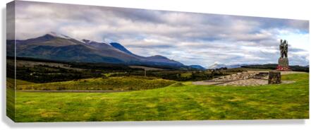 Standing Tall: A Commandos View of the Memorial and the Scottish Highlands Canvas Print