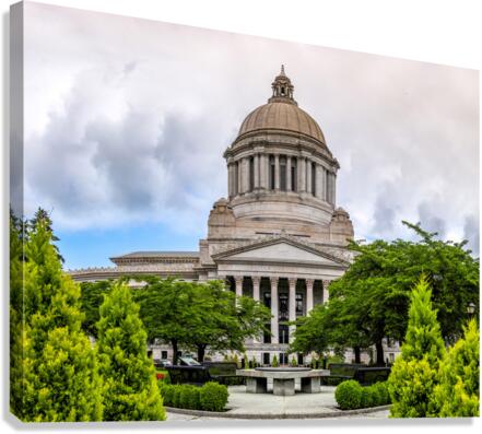 Capturing the Capitol: A High-Resolution View of Washington States Legislative Building Canvas Print