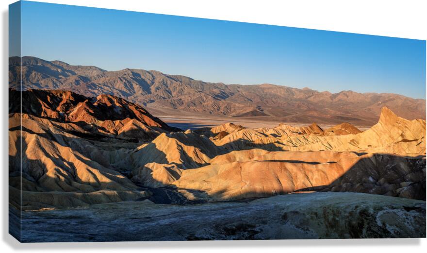 A Golden Spectacle: Zabriskie Point Sunrise Canvas Print