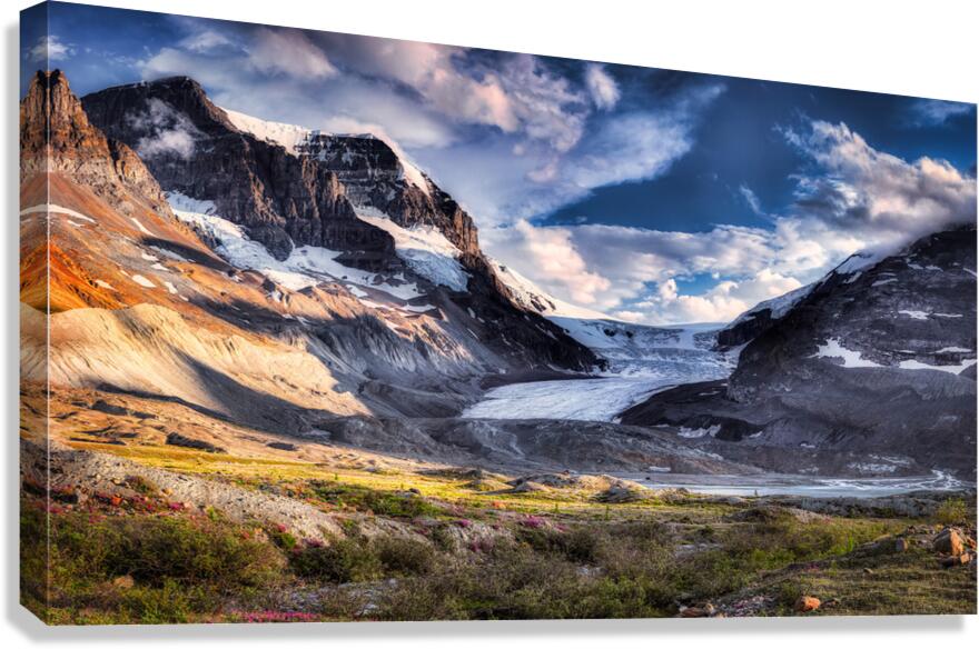 Frozen Splendor: From the Toe of Athabasca Glacier Canvas Print