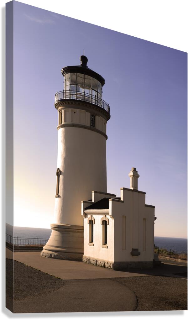 Luminous Sentinel: North Head Lighthouse at Cape Disappointment Canvas Print