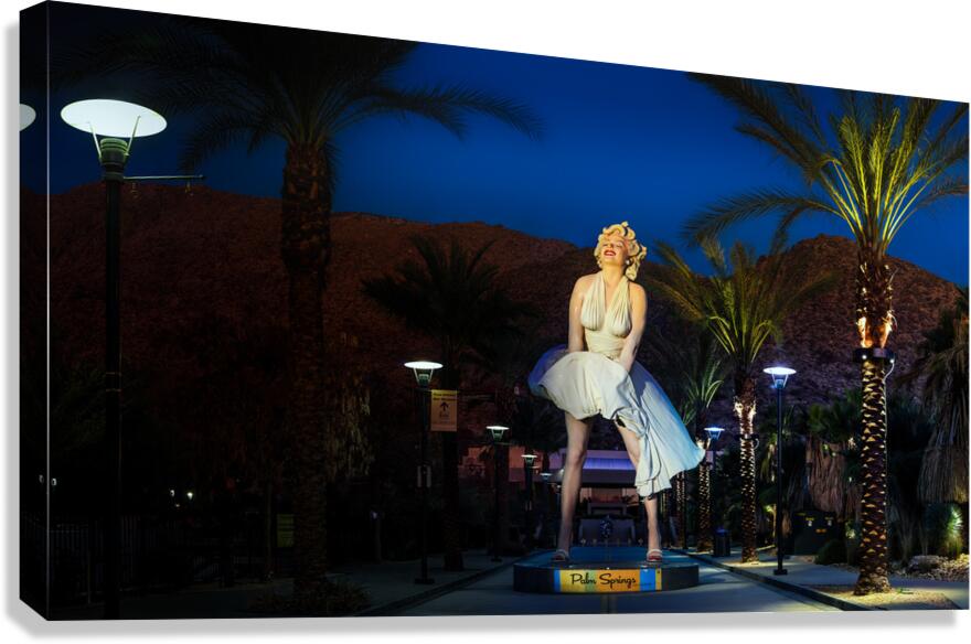 Ethereal Elegance: Marilyn Monroe Statue in Palm Springs Canvas Print