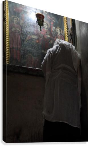 Nun Praying Canvas Print