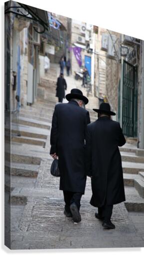 Two Rabbis Canvas Print