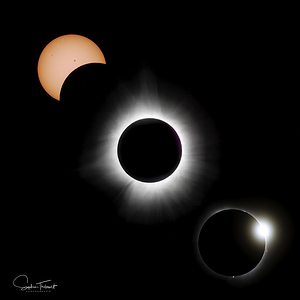 Eclipse 2024 en 3 phases