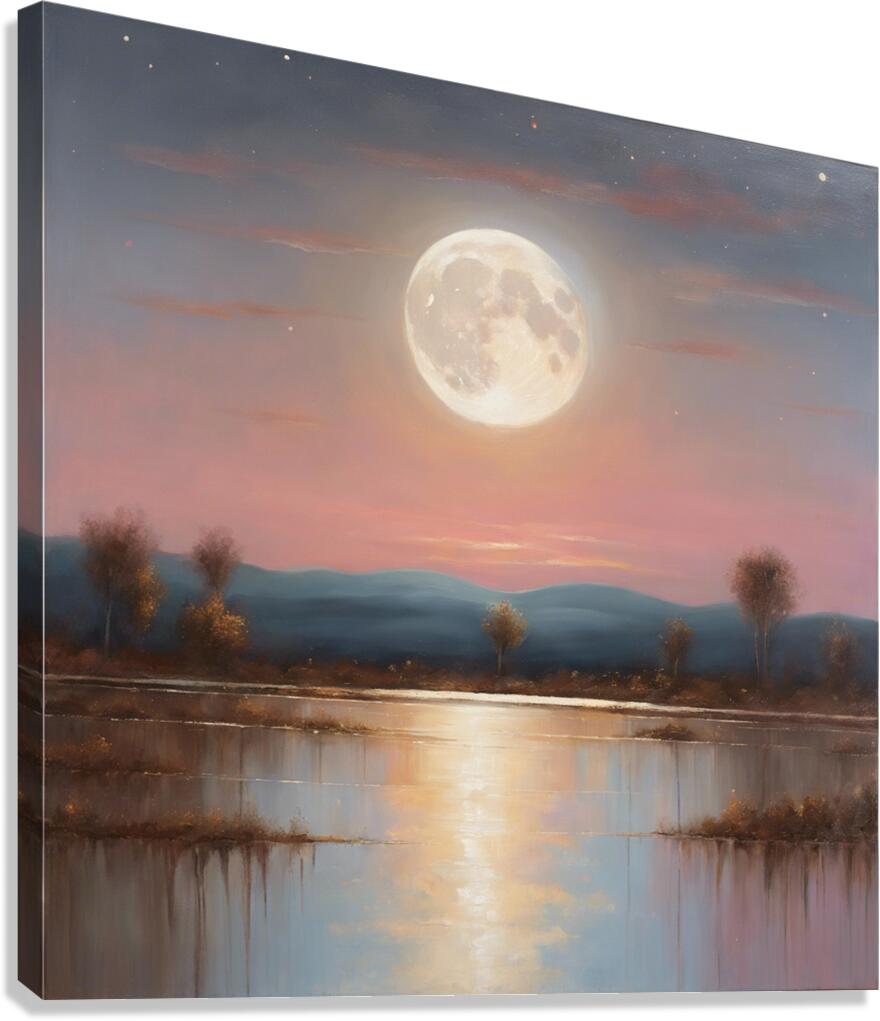  A figurative painting representing a moons Canvas Print
