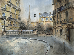 Eiffel Towers view Av. de Camoens Paris