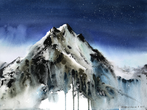 Watercolor mountains 2