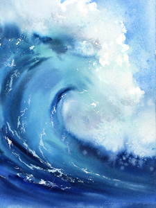 Watercolor wave