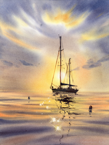 Yacht sunset