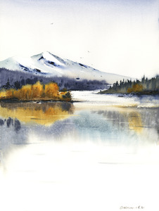 Autumn mountain lake 2