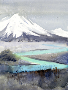 Turquoise mountain river