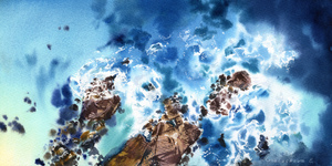 Seaside from a height of flight 5