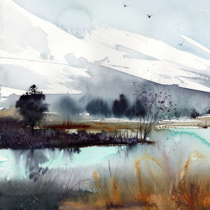  Fall mountain lake 1