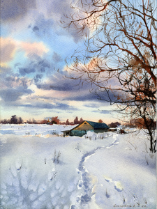 Footprints in the snow 2