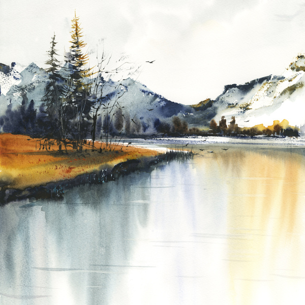  Autumn mountains 1 by Eugenia Gorbacheva