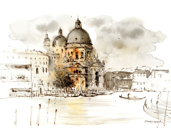 Santa Maria della Salute Venice Italy  Print